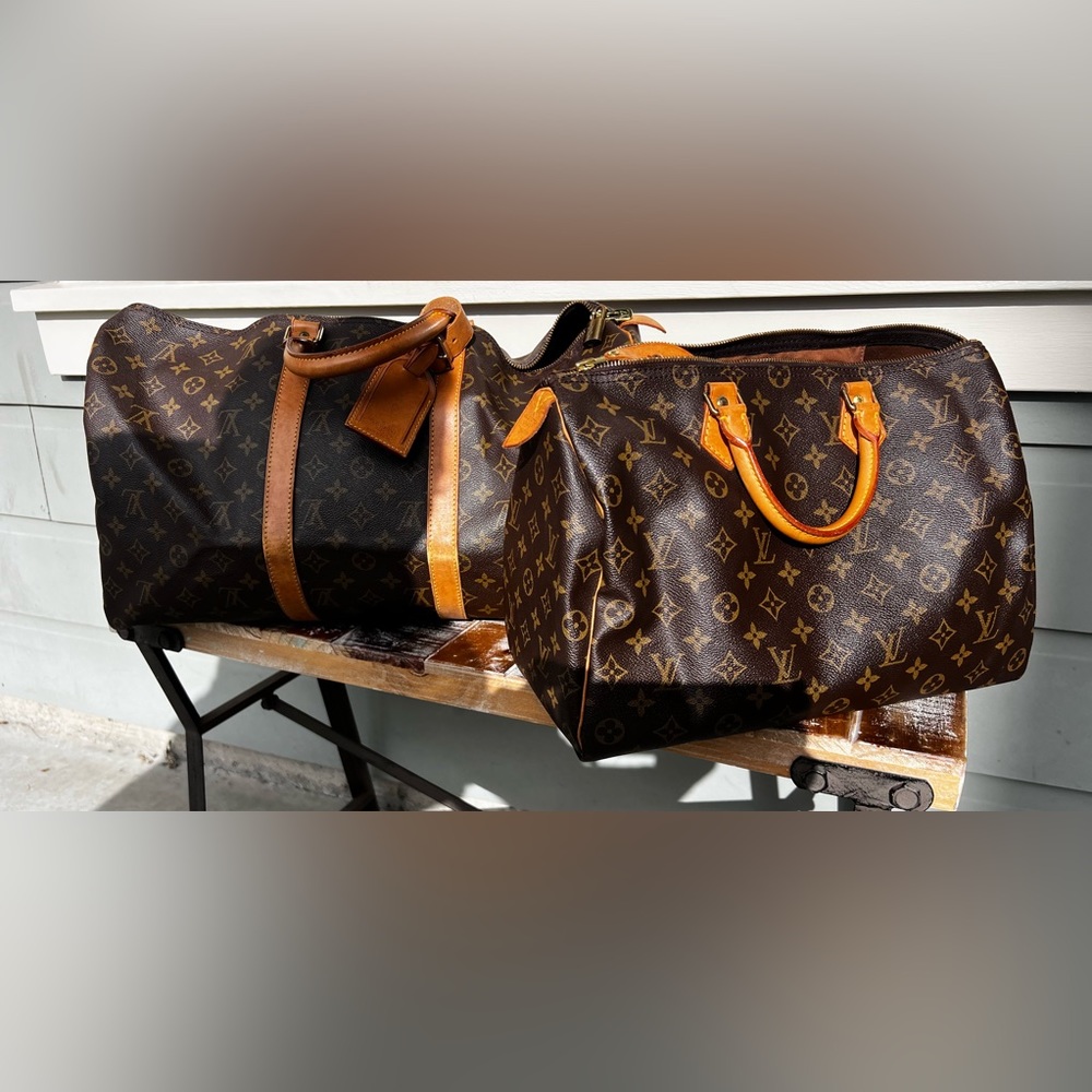 GET 2 LV luggage bags! KEEP ALL sz 50 + LV speedy size 35 together deal!